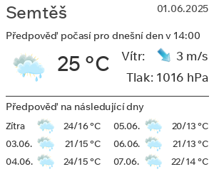 Počasí Semtěš