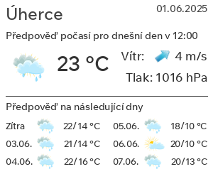 Počasí Úherce