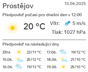 Počasí Prostějov